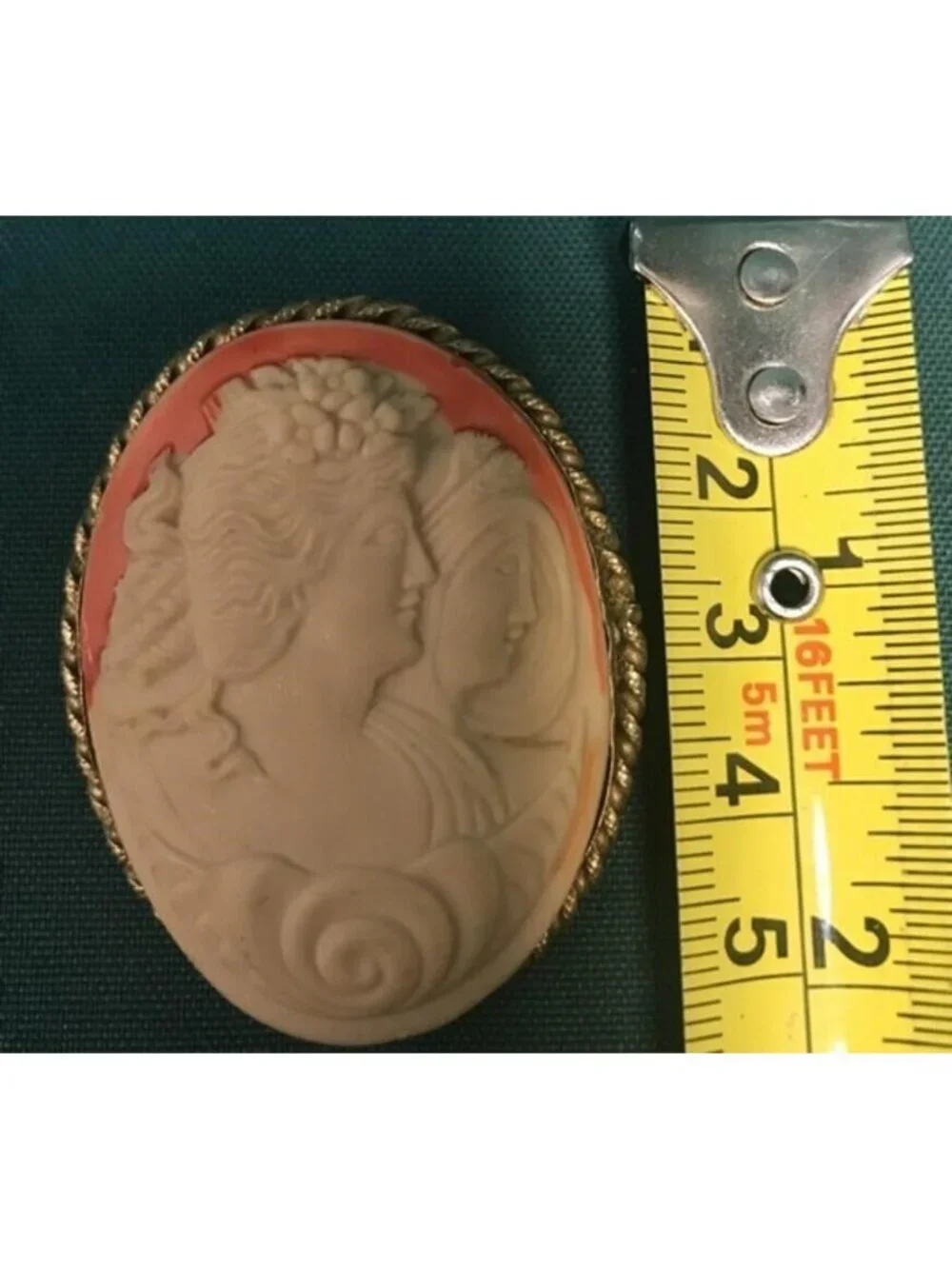 Generational Cameo Brooch Circa 1850-1900 Made In Czechoslovakia